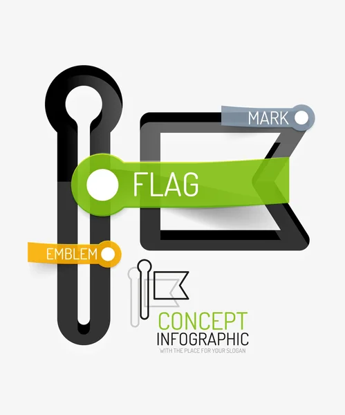 Vector vlag pictogram infographic concept — Stockvector