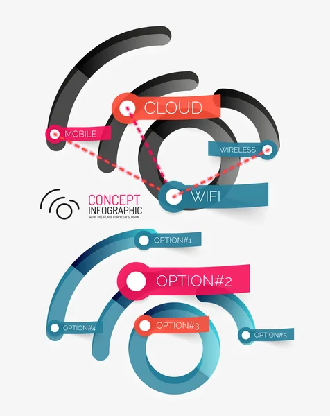 Concept wifi vectoriel et tag cloud — Image vectorielle