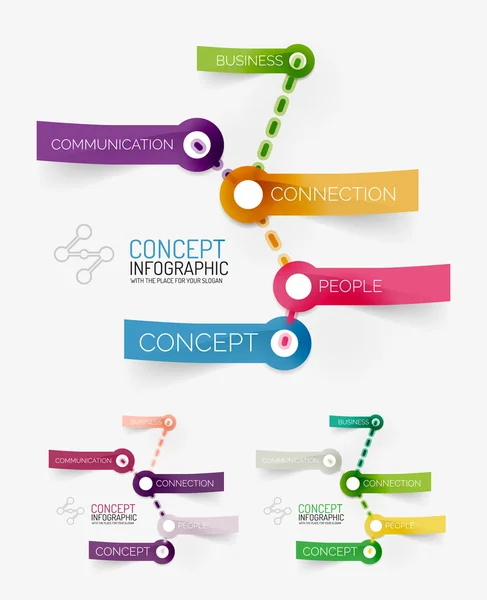 Vector conexión tema palabra clave infografía — Vector de stock