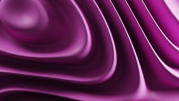 3D κύματα animation φόντο ταπετσαρία. Απρόσκοπτη μοβ κυματοειδή σχεδίαση μοτίβο κίνησης. Έννοια υγρού μοτίβου. Κυματοειδής επιφάνεια μακρού μήκους — Αρχείο Βίντεο