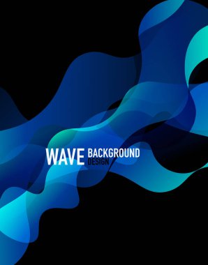 Dikey akışkan eğimli dalga soyut arkaplanı. Karanlıkta parlak renk dalgaları. Duvar Kağıdı, Sancak, Arkaplan, İniş Sayfası için Vektör İllüstrasyonu