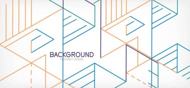 Soyut arkaplan. Beyaz arkaplanda renk çizgileri. Doğrusal soyut kompozisyon. Duvar kağıdı, afiş, arkaplan, iniş sayfası için tekno veya iş konsepti