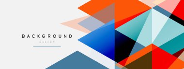 Renkli üçgen bileşimi, geometrik soyut arkaplan. Tekno veya iş konsepti, duvar kağıdı, afiş, arkaplan, iniş sayfası deseni