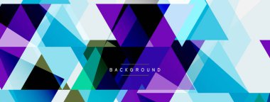 Renkli üçgen bileşimi, geometrik soyut arkaplan. Tekno veya iş konsepti, duvar kağıdı, afiş, arkaplan, iniş sayfası deseni