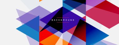 Renkli üçgen bileşimi, geometrik soyut arkaplan. Tekno veya iş konsepti, duvar kağıdı, afiş, arkaplan, iniş sayfası deseni