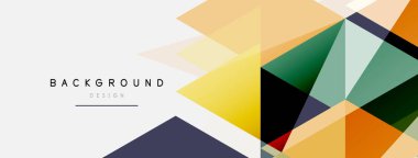 Mozaik üçgenler geometrik arkaplan. Tekno veya iş konsepti, duvar kağıdı, afiş, arkaplan, iniş sayfası deseni