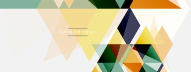 Mozaik üçgenler geometrik arkaplan. Tekno veya iş konsepti, duvar kağıdı, afiş, arkaplan, iniş sayfası deseni