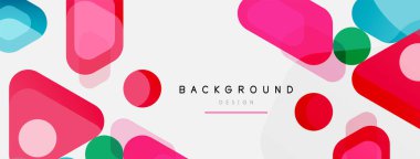 Soyut yuvarlak geometrik şekiller ve daireler. Duvar kağıdı, afiş, arkaplan veya iniş için moda tekno iş şablonu