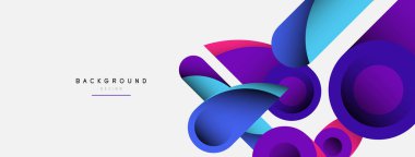 Soyut arkaplan. Minimum geometrik daireler ve koyu gölgeli yuvarlak şekiller. Duvar kağıdı afişi veya arkaplan için moda teknoloji iş şablonu