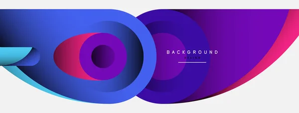 Abstract background. Minimal geometric circles and round style shapes with deep shadow effects. Trendy technology business template for wallpaper banner or background — Stock Vector
