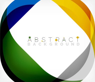 Üst üste binen dalgalarla soyut kare şekil, minimum geometrik arkaplan. Duvar Kağıdı, Sancak, Arkaplan, İniş Sayfası için Vektör İllüstrasyonu