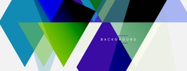 Mozaik üçgenler geometrik arkaplan. Tekno veya iş konsepti, duvar kağıdı, afiş, arkaplan, iniş sayfası deseni