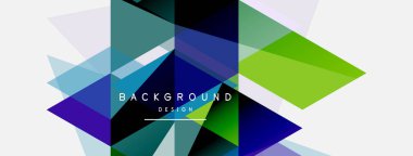 Mozaik üçgenler geometrik arkaplan. Tekno veya iş konsepti, duvar kağıdı, afiş, arkaplan, iniş sayfası deseni