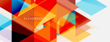 Mozaik üçgenler geometrik arkaplan. Tekno veya iş konsepti, duvar kağıdı, afiş, arkaplan, iniş sayfası deseni