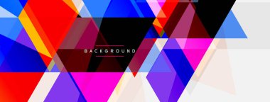 Mozaik üçgenler geometrik arkaplan. Tekno veya iş konsepti, duvar kağıdı, afiş, arkaplan, iniş sayfası deseni