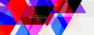 Mozaik üçgenler geometrik arkaplan. Tekno veya iş konsepti, duvar kağıdı, afiş, arkaplan, iniş sayfası deseni