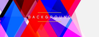 Mozaik üçgenler geometrik arkaplan. Tekno veya iş konsepti, duvar kağıdı, afiş, arkaplan, iniş sayfası deseni