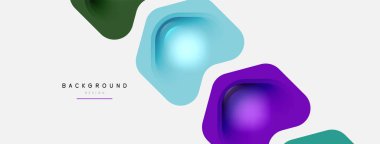 Beyaz arka planda renkli ok şekilleri. Minimum geometrik soyut arkaplan. Duvar kağıdı afişi veya iniş sayfası için vektör illüstrasyonu