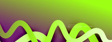 Gölge efektli dalga çizgisi olan soyut gradyan arkaplan. Geometrik bileşim. 3B gölge efektleri ve sıvı eğimleri