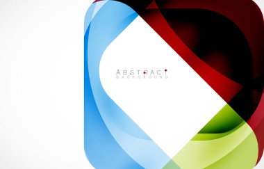 Minimum arkaplan. Dalgalı şekillerle oluşturulmuş yuvarlak köşeli soyut kare şekiller. Duvar Kağıdı, Sancak, Arkaplan, İniş Sayfası için Vektör İllüstrasyonu