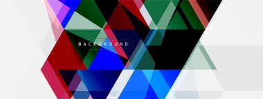 Mozaik üçgenler geometrik arkaplan. Tekno veya iş konsepti, duvar kağıdı, afiş, arkaplan, iniş sayfası deseni