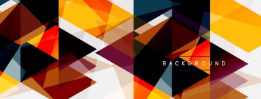 Renkli üçgen bileşimi, geometrik soyut arkaplan. Tekno veya iş konsepti, duvar kağıdı, afiş, arkaplan, iniş sayfası deseni