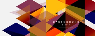 Mozaik üçgenler geometrik arkaplan. Tekno veya iş konsepti, duvar kağıdı, afiş, arkaplan, iniş sayfası deseni