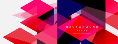 Mozaik üçgenler geometrik arkaplan. Tekno veya iş konsepti, duvar kağıdı, afiş, arkaplan, iniş sayfası deseni