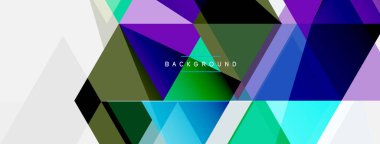 Renkli üçgen bileşimi, geometrik soyut arkaplan. Tekno veya iş konsepti, duvar kağıdı, afiş, arkaplan, iniş sayfası deseni