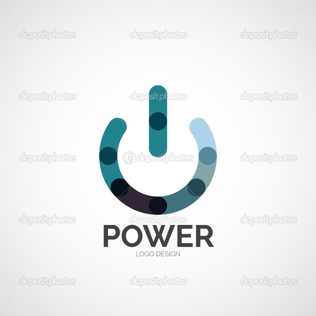 Vector abstract company logo design, business symbol concept, modern line design