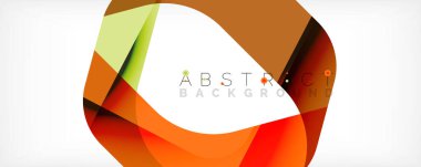 Asgari soyut arkaplan - beyaz üzerine gölge çizgileri ile örtüşen renk şekilleri. Duvar Kağıdı, Sancak, Arkaplan, İniş Sayfası için Vektör İllüstrasyonu