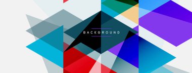 Renkli üçgen bileşimi, geometrik soyut arkaplan. Tekno veya iş konsepti, duvar kağıdı, afiş, arkaplan, iniş sayfası deseni