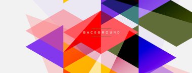 Renkli üçgen bileşimi, geometrik soyut arkaplan. Tekno veya iş konsepti, duvar kağıdı, afiş, arkaplan, iniş sayfası deseni