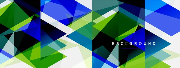 Composición de triángulos de color, fondo abstracto geométrico. Techno o concepto de negocio, patrón para fondo de pantalla, banner, fondo, landing page — Archivo Imágenes Vectoriales