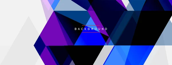 Kleurdriehoeken samenstelling, geometrische abstracte achtergrond. Techno of business concept, patroon voor behang, banner, achtergrond, landing page — Stockvector