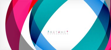 Color circle shapes, minimal geometric background. Trendy dynamic composition. Vector Illustration For Wallpaper, Banner, Background, Landing Page