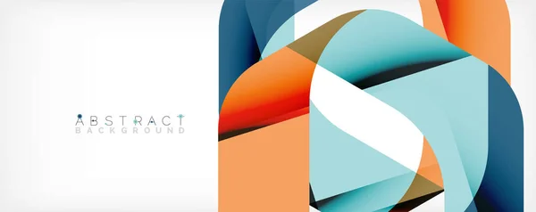 Fondo abstracto geométrico - formas abstractas multicolores en blanco. Ilustración vectorial para fondo de pantalla, Banner, Fondo, Página de aterrizaje — Vector de stock