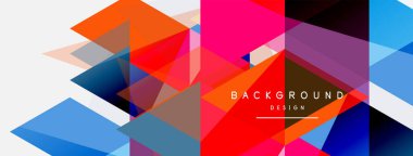 Mozaik üçgenler geometrik arkaplan. Tekno veya iş konsepti, duvar kağıdı, afiş, arkaplan, iniş sayfası deseni