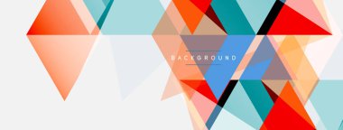 Mozaik üçgenler geometrik arkaplan. Tekno veya iş konsepti, duvar kağıdı, afiş, arkaplan, iniş sayfası deseni