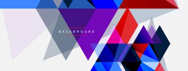 Mozaik üçgenler geometrik arkaplan. Tekno veya iş konsepti, duvar kağıdı, afiş, arkaplan, iniş sayfası deseni