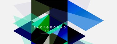 Mozaik üçgenler geometrik arkaplan. Tekno veya iş konsepti, duvar kağıdı, afiş, arkaplan, iniş sayfası deseni