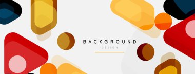 Soyut yuvarlak geometrik şekiller ve daireler. Duvar kağıdı, afiş, arkaplan veya iniş için moda tekno iş şablonu