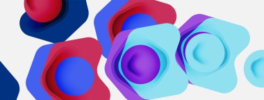 Beyaz arka planda renkli ok şekilleri. Minimum geometrik soyut arkaplan. Duvar kağıdı afişi veya iniş sayfası için vektör illüstrasyonu