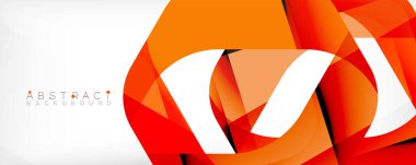 Geometrik soyut arkaplan - beyaz üzerine çok renkli soyut şekiller. Duvar Kağıdı, Sancak, Arkaplan, İniş Sayfası için Vektör İllüstrasyonu