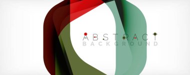 Asgari soyut arkaplan - beyaz üzerine gölge çizgileri ile örtüşen renk şekilleri. Duvar Kağıdı, Sancak, Arkaplan, İniş Sayfası için Vektör İllüstrasyonu