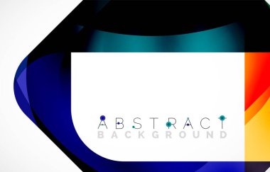 Minimum arkaplan. Dalgalı şekillerle oluşturulmuş yuvarlak köşeli soyut kare şekiller. Duvar Kağıdı, Sancak, Arkaplan, İniş Sayfası için Vektör İllüstrasyonu