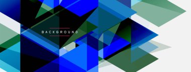 Mozaik üçgenler geometrik arkaplan. Tekno veya iş konsepti, duvar kağıdı, afiş, arkaplan, iniş sayfası deseni