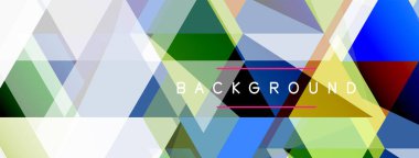 Mozaik üçgenler geometrik arkaplan. Tekno veya iş konsepti, duvar kağıdı, afiş, arkaplan, iniş sayfası deseni