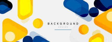 Soyut yuvarlak geometrik şekiller ve daireler. Duvar kağıdı, afiş, arkaplan veya iniş için moda tekno iş şablonu