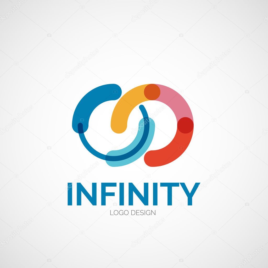 Vector abstract company logo design, business symbol concept, modern line design